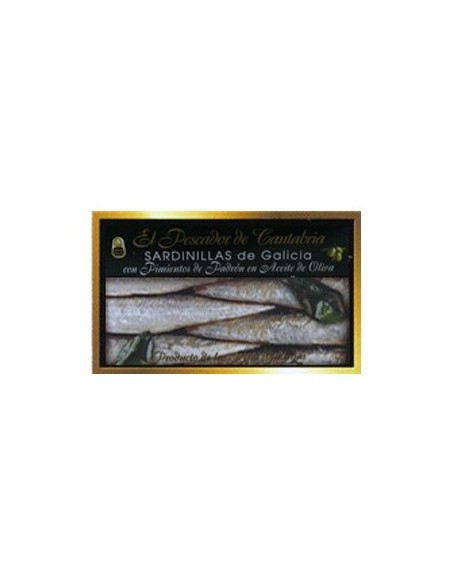 Sardinillas de Galicia con Pimientos de Padrón El Pescador de Cantabria
