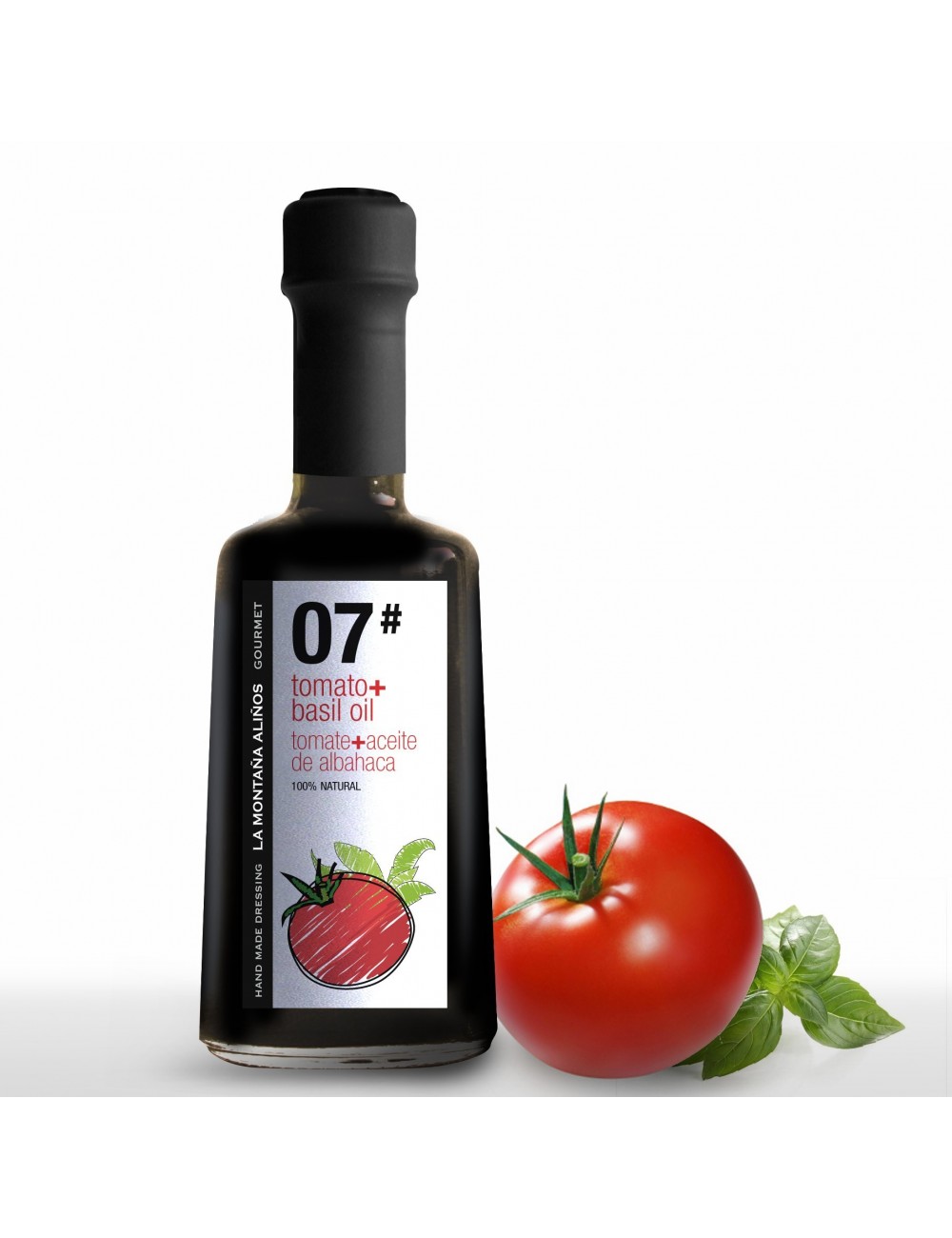 Aliño de Tomate con Aceite de Albhaca La Montaña Aliños 07 250ml