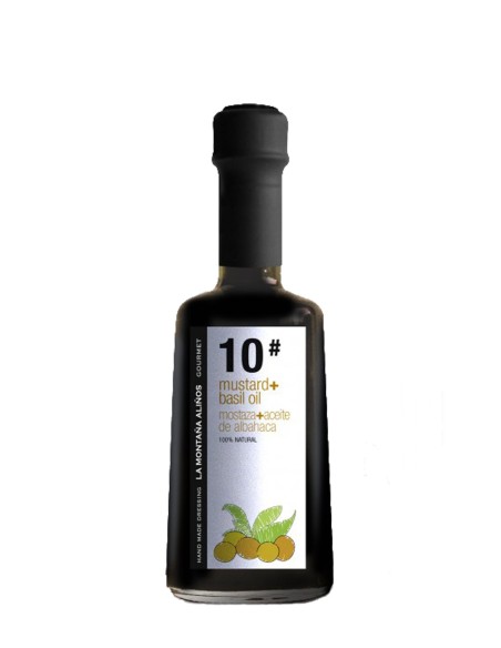 Aliño de Mostaza con Aceite de Albahaca La Montaña Aliños 10 250ml