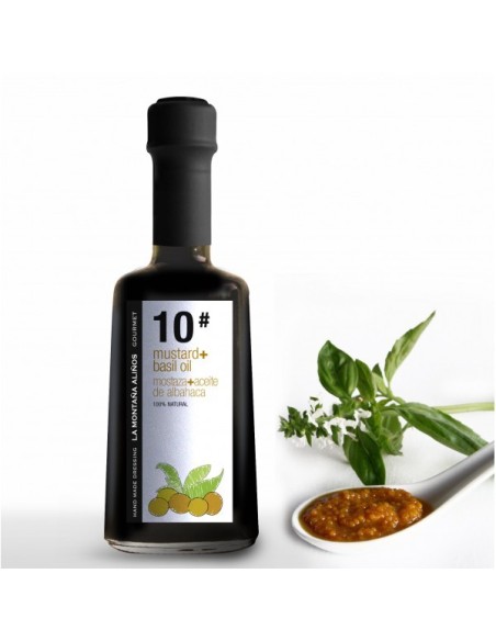 Aliño de Mostaza con Aceite de Albahaca La Montaña Aliños 10 250ml