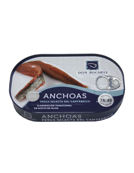 Anchoa Don Bocarte en Aceite de Oliva Virgen 38 a 40 filetes