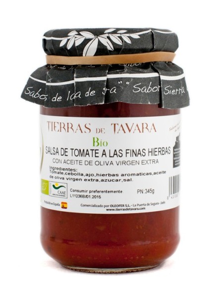 Salsa de tomate a las finas hierbas Tierras de Tavara  Bio
