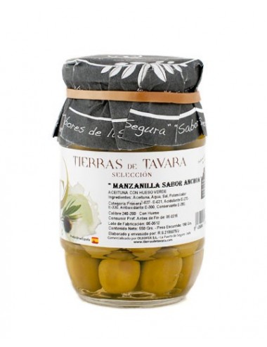 Aceitunas de Manzanilla sabor Anchoa Tierras de Tavara