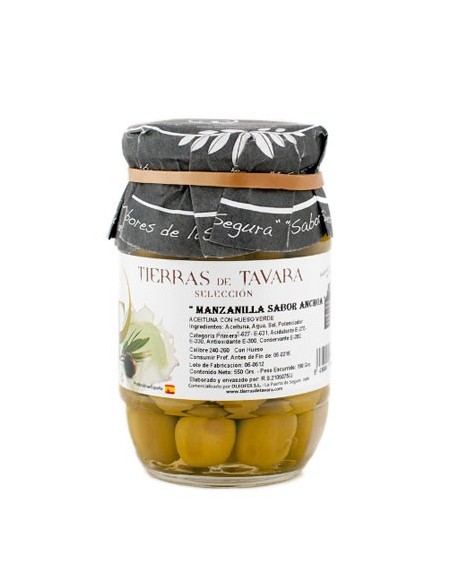 Aceitunas de Manzanilla sabor Anchoa Tierras de Tavara