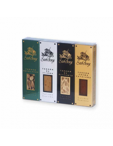 Estuche 4 Mini Tabletas de Turrón San Jorge