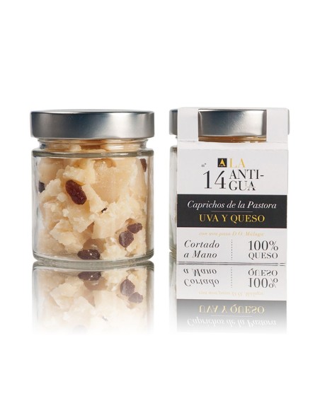 Queso de oveja añejo tarro caprichos 14 uva y queso La Antigua