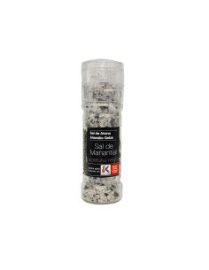 Sal de manantial Añana con aceitunas negras 70 gr