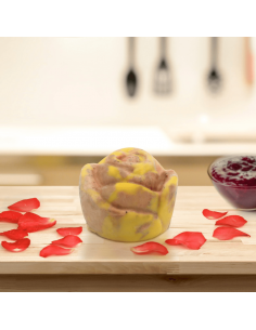 Rosa de Mi-Cuit con confitura de pétalos de rosa Foie...