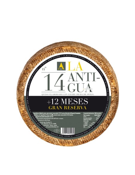 Cuña de queso La Antigua 14 Añejo de Oveja