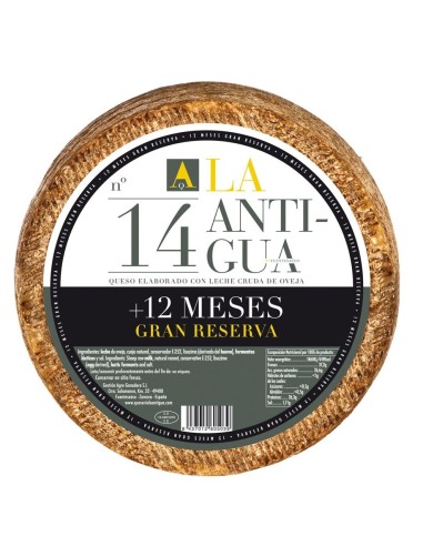 Cuña de queso La Antigua 14 Añejo de Oveja