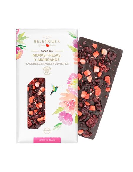 Chocolate negro 64% con Moras, Fresas y Arándanos Belenguer