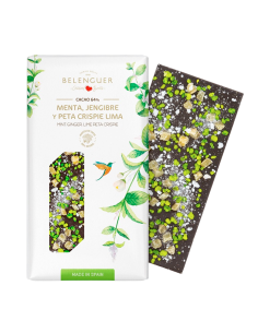 Chocolate negro 64% Menta, Jengibre y Peta Crispie de...