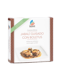 Jabalí guisado con boletus