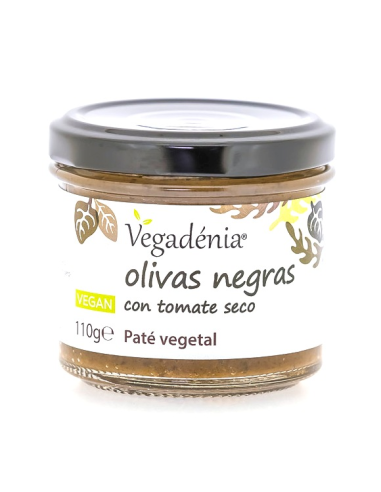 Paté Vegadénia de Olivas negras con tomate seco