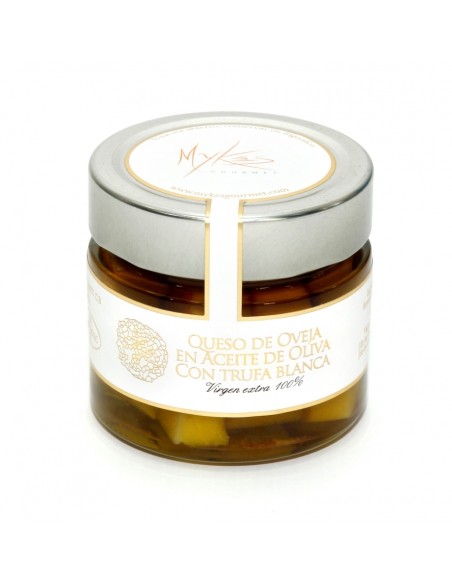 Queso de Oveja en Aceite de Oliva Virgen Extra con Trufa Blanca Mykés